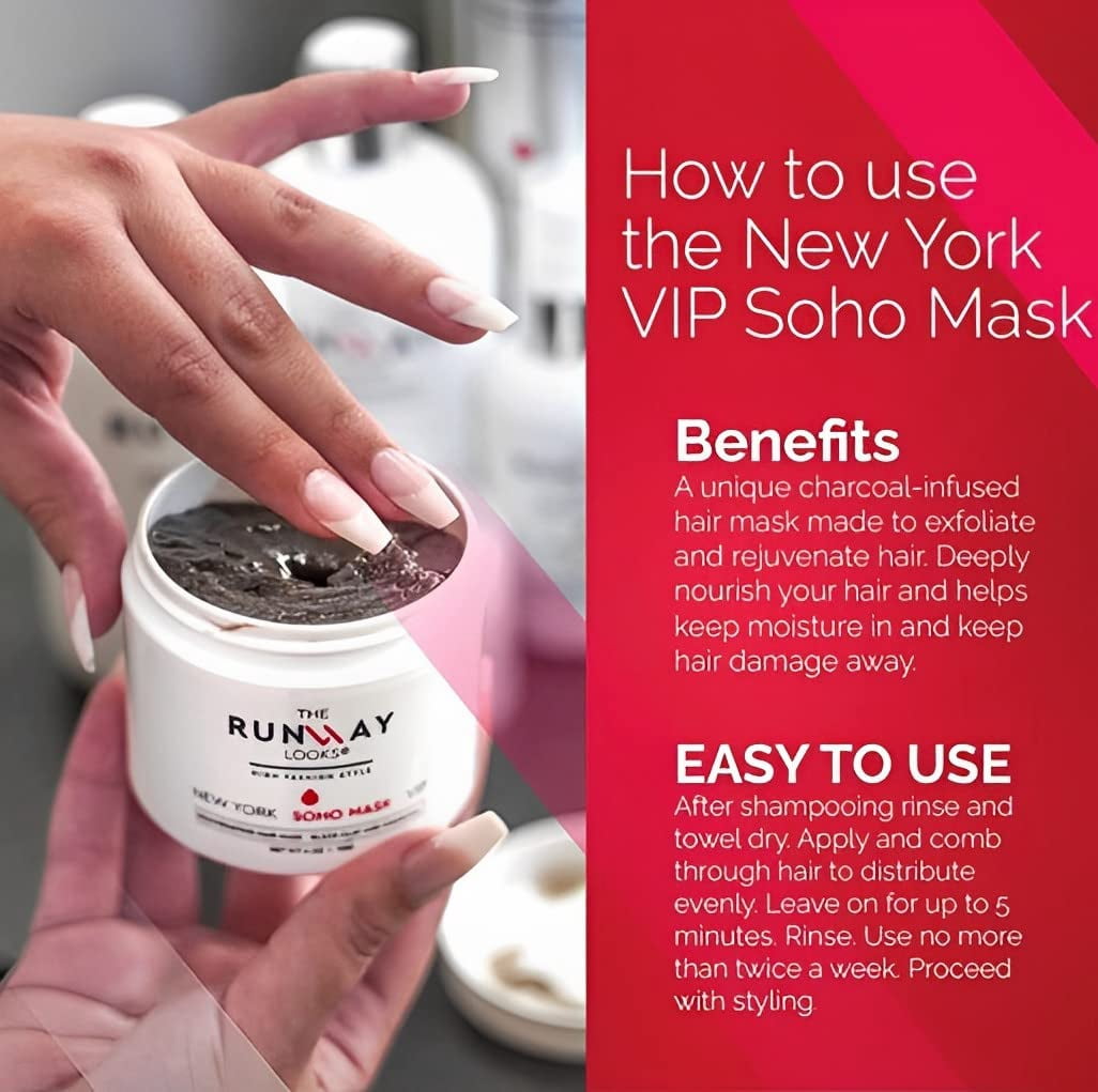 The Runway Looks Rejuvenating Hair Mask With Black Clay Charcoal (4oz)
