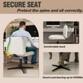 thumbnail image 4 of CRXX Armless Criss Cross Chair Comfy Office Chair Home Office Desk Chair Computer Chair Vanity Chair for Bedroom, Makeup Room, Living Room Chairs (Shell Shape, Milky White), 4 of 8