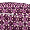 thumbnail image 3 of Abstract Pouf Cover with Zipper, Geometric Quirky Circles Forming Odd Symmetric Fractal Flower Petals, Soft Decorative Fabric Unstuffed Case, 30" W X 17.3" L, Plum Dark Fuchsia Peach, by Ambesonne, 3 of 5