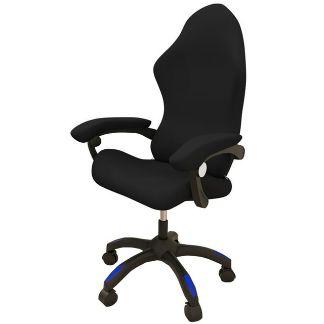 Nvzi Ergonomic Office Computer Game Chair Slipcovers Stretchy Polyester Covers for Reclining Racing Gaming Gaming Chair (No Chair)(Black)