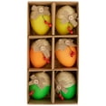 thumbnail image 3 of Burlap Wrapped Easter Egg Ornaments - 2.25" - Green/Orange/Yellow - Set of 6, 3 of 8