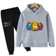 thumbnail image 3 of Conjunto de 2 piezas de sudadera y pantalones con estampado de dibujos animados de Sonic para niños de 2 a 12 años, ropa para niños y niñas, trajes deportivos para primavera y otoño, novedad de 2024, 3 of 5