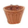 thumbnail image 4 of Aoanydony Wicker Kids Bike Basket Portable Front Wicker for Girls Boys Outdoor brown 21 x 17 x 16cm, 4 of 6
