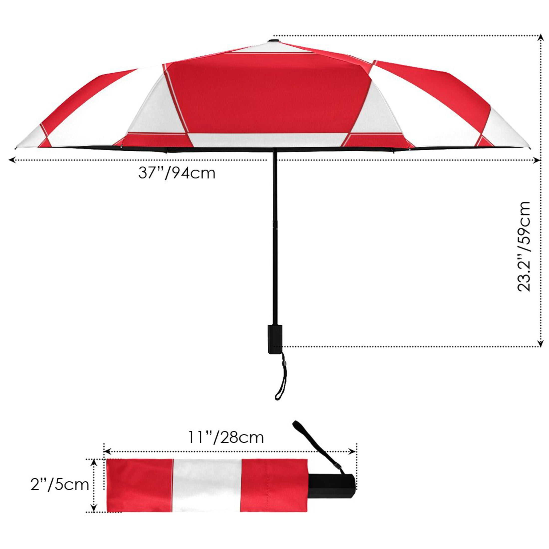 ALAZA Checkered Grid-t9 UPF 50+ Compact Folding Umbrella for Rain Travel Umbrella Packable