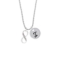 thumbnail image 2 of Delight Jewelry Silvertone Te Quiero Infinity Sign Silvertone Script Initial Disc - I - Charm Necklace, 20"+3", 2 of 4