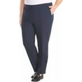 thumbnail image 4 of Hilary Radley Women's Ponte Pull-On Mid Rise Slim Leg Pants, Navy, Medium, 4 of 5