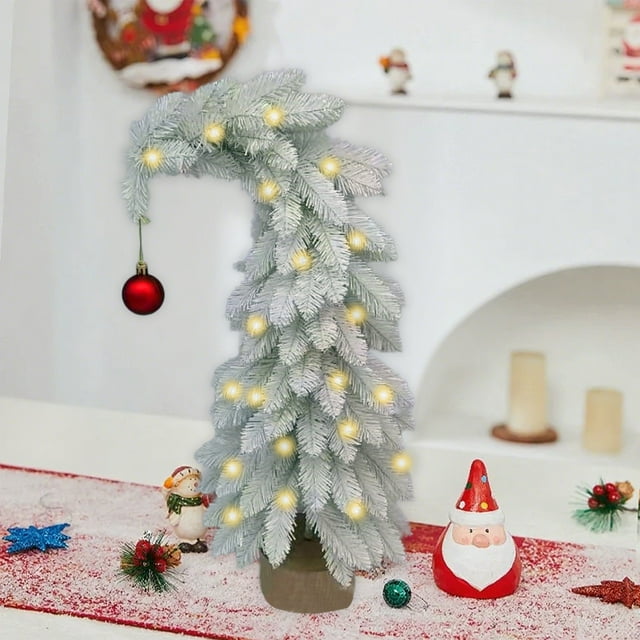Rbol De Navidad Con Cuello Torcido, Rbol De Navidad Con Cabeza Torcida, Decoraci N Navide a Para El Hogar, Pl Stico Duradero Dise O Nico, Uso Festivo En El Hogar, Ideal Para Familias