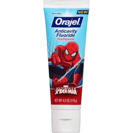 Orajel Spider-Man Anticavity Fluoride Toothpaste, Berry Blast 4.2 oz