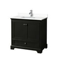 thumbnail image 6 of Wyndham Collection WCS202036SWHC2UNSMXX Deborah 36" Free Standing Single Basin Vanity Set, 6 of 7