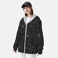 thumbnail image 3 of Kdxio Spider Web Black Print Women Men Sun Protection UPF 50+ Jackets Zip Up Long Sleeve Hoodie Hiking Lightweight with Pockets, 3 of 7
