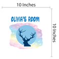thumbnail image 4 of Personalized Animal Wall Decals for Bedroom - Big Buck Hunting Antlers Wall Sticker Decal With Easy Installation Instructions Custom Name Sticker - Size: 10 In x 10 In, 4 of 5