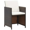 thumbnail image 5 of vidaXL 5 Piece Outdoor Dining Set with Cushions Poly Rattan Brown, 5 of 5