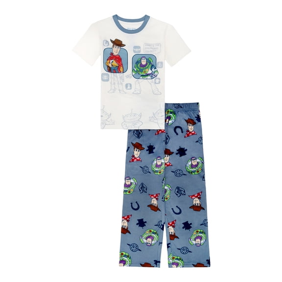 Toy Story Boys Short Sleeve Top and Pant Pajama Set, 2-Piece, Sizes 4-12