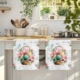 thumbnail image 4 of Easter Eggs Kitchen Towels Set of 3, Blue Floral Basket Leaves Rustic Botanical Absorbent Dish Towels for Kitchen, Microfiber Hand Towel, Quick Drying Tea Towel for Cleaning Decorative Dishcloths, 4 of 7