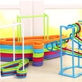 thumbnail image 3 of Toystoory Soporte de almacenamiento para perchas, soporte complementario, estante de acabado con asa, perchas para ropa, organizador que ahorra Almacenamiento y organización del hogar Blanco, 3 of 6
