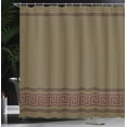 thumbnail image 3 of Ambesonne Abstract Shower Curtain, Simplistic Greek Pattern, 69"Wx70"L, Maroon and Dark Cocoa, 3 of 4