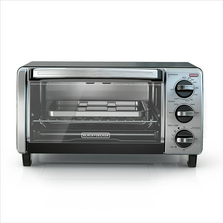 4-Slice Natural Black Convection Toaster Oven
