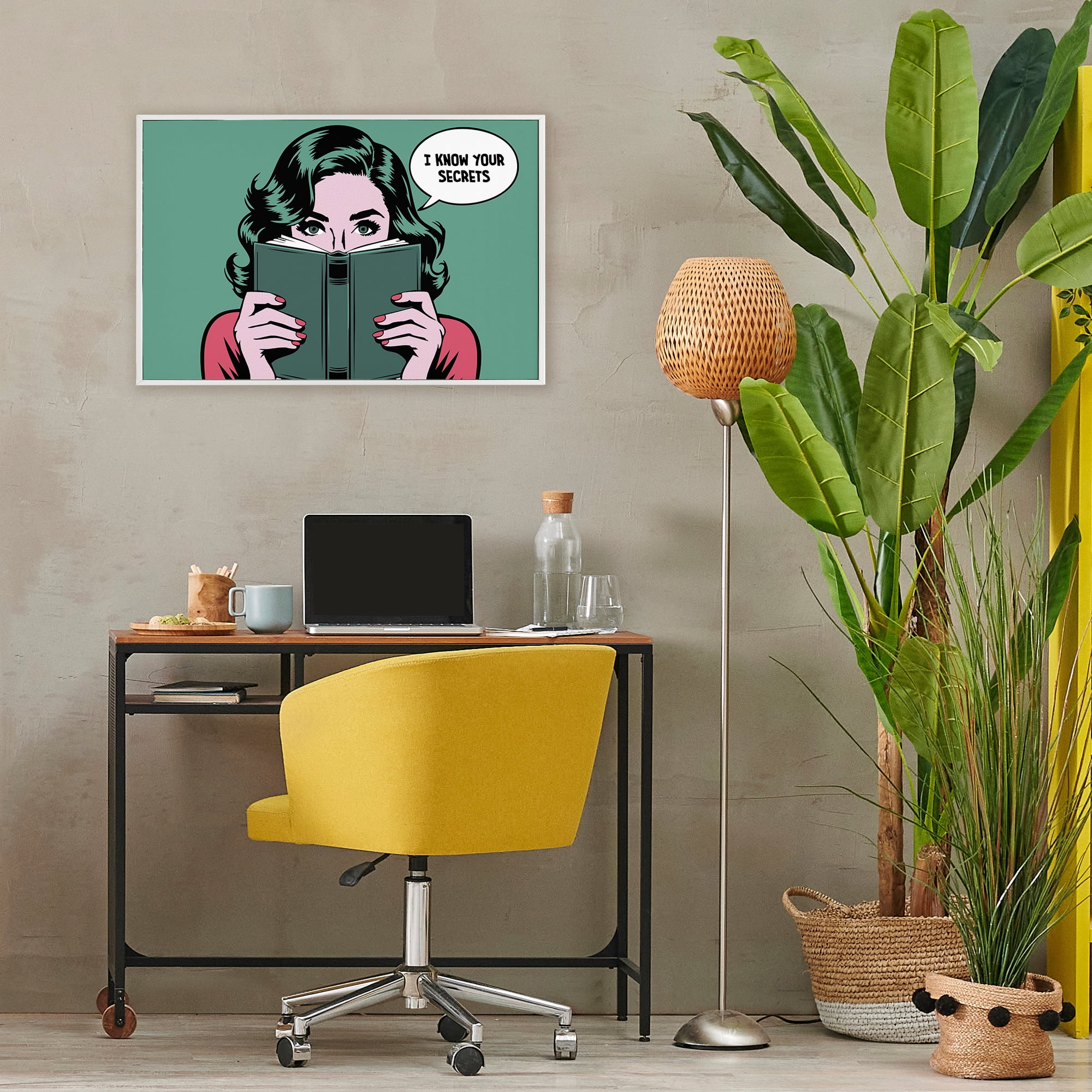 Stupell Industries Know Your Secrets White Framed Giclee Art, design by Andreas Magnusson