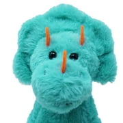 Kid Connection Miniature Electronic Walking Pet Teal Triceratops, 6in Height, Toddler Plush Toys