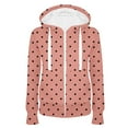 thumbnail image 3 of Ecqkame Women's Casual Pockets Zip up Hoodies Clearance Fashion Women Casual Hooded Slim Zipper Fleece Sweater Coat E S, 3 of 3