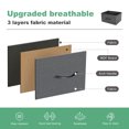 thumbnail image 3 of EDX Tall Chest Organizer with 10 Drawers, Fabric Bins, Bedroom Essential, Grey, 3 of 8