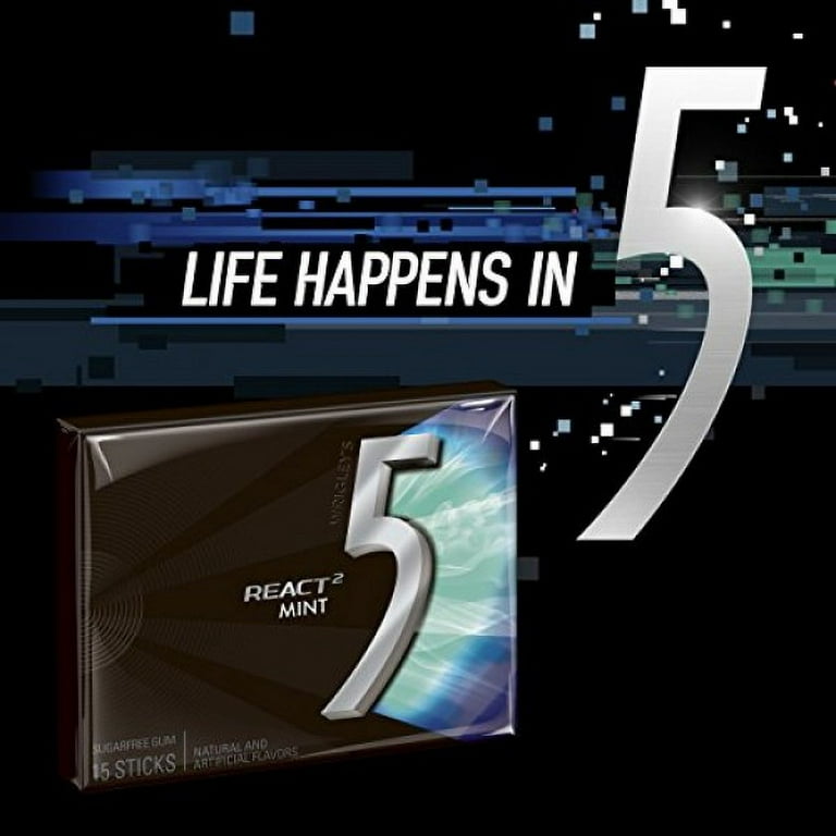 Review: Wrigley's 5 gum, 'React' mint flavour - NEAROF