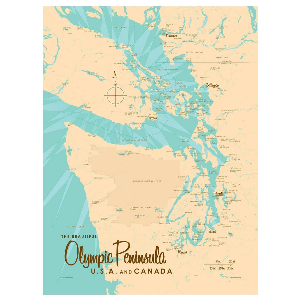 Printable Olympic Peninsula Map