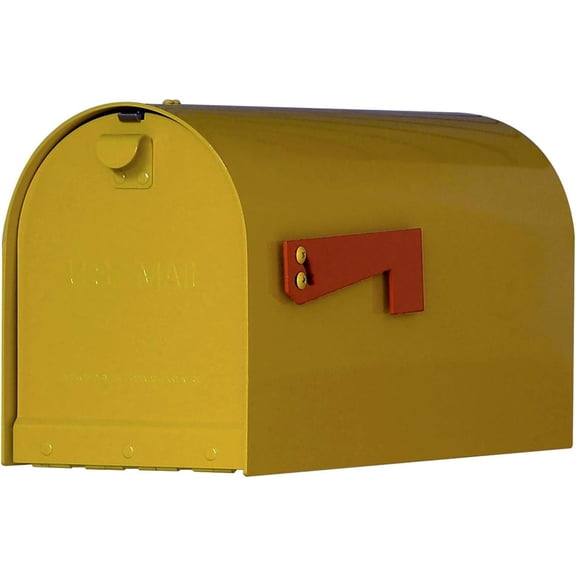 Special Lite Products vintage Blue Mid-Modern Rigby curbside mailbox manufactured from 100% rust free materials