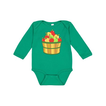 

Inktastic Basket of Apples Red Yellow Green Gift Baby Boy or Baby Girl Long Sleeve Bodysuit