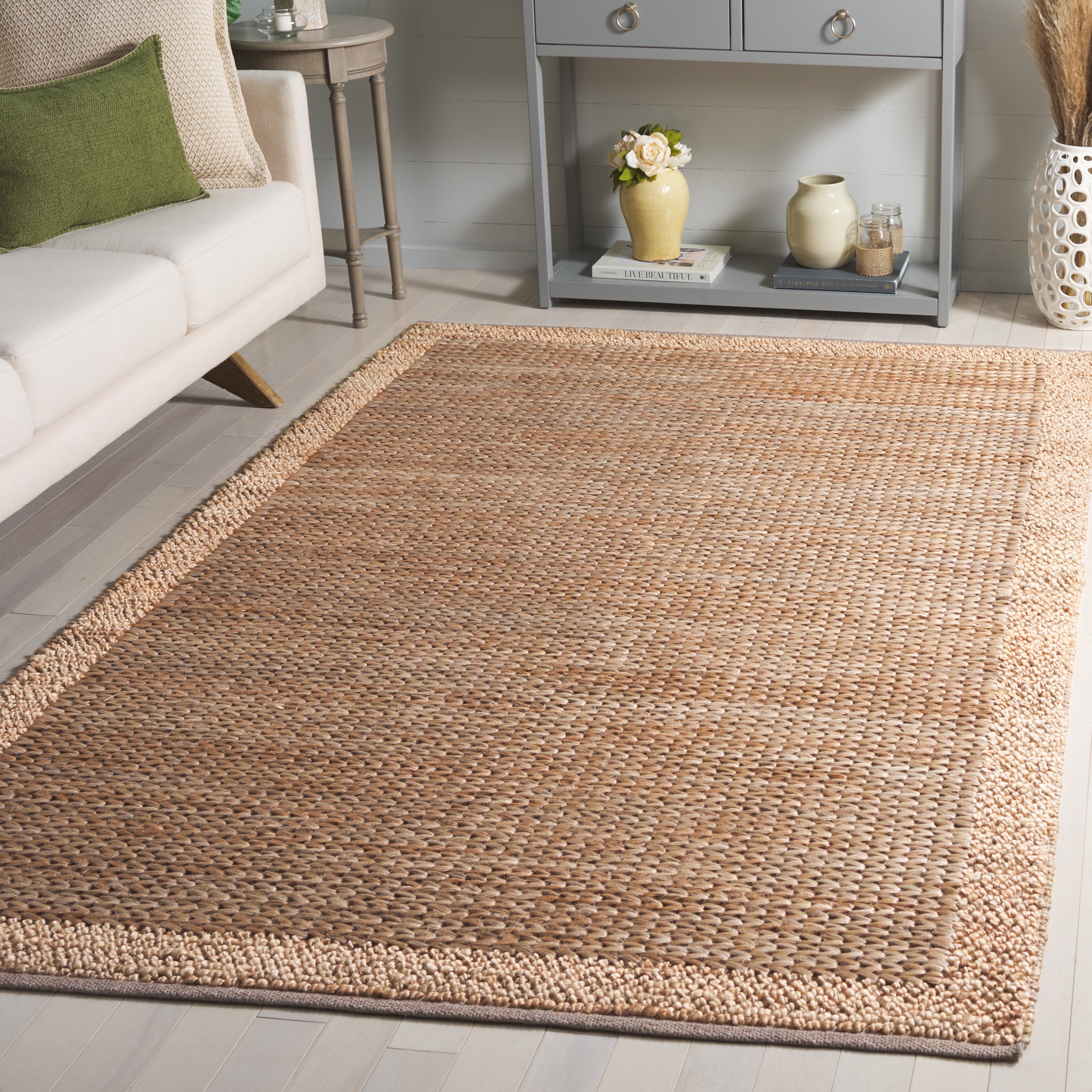 SAFAVIEH Natural Fiber Noweel Solid Area Rug, Natural, 4' x 6'