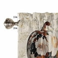 thumbnail image 5 of Fall Valances for Windows, Thanksgiving Pumpkin with Floral Golden Botanical Leaves Linen Rod Pocket Short Window Valance Curtains Holiday Window Treatment for Kitchen Living Room Bathroom, 60"x18", 5 of 6