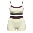 thumbnail image 2 of Workout Outfits for Women 2 Piece Sets High Waisted Shorts Set Seamless Crop Top and Booty Shorts Casual Athletic Yoga Set for Gym Running and Daily Wear, 2 of 9