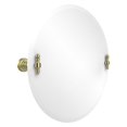thumbnail image 2 of Frameless Round Tilt Mirror with Beveled Edge in Satin Nickel, 2 of 2