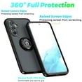 thumbnail image 7 of TJS for Samsung Galaxy A54 5G Phone Case, with Tempered Glass Screen Protector, 360 Degrees Rotating Metal Ring Magnetic Support Kickstand Cover for Galaxy A54 5G (Black), 7 of 7