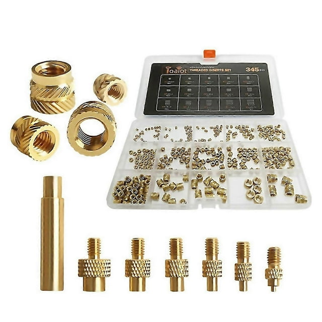 For 345pcs Threaded Insert Nut Kit M2 M25 M3 M5 M6 3d Printer Parts
