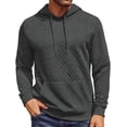 thumbnail image 3 of COOFANDY Mens Hooded Sweatshirt Long Sleeve Quilted Sweatshirt Casual Fashion Pullover Hoodies with Pocket, 3 of 9