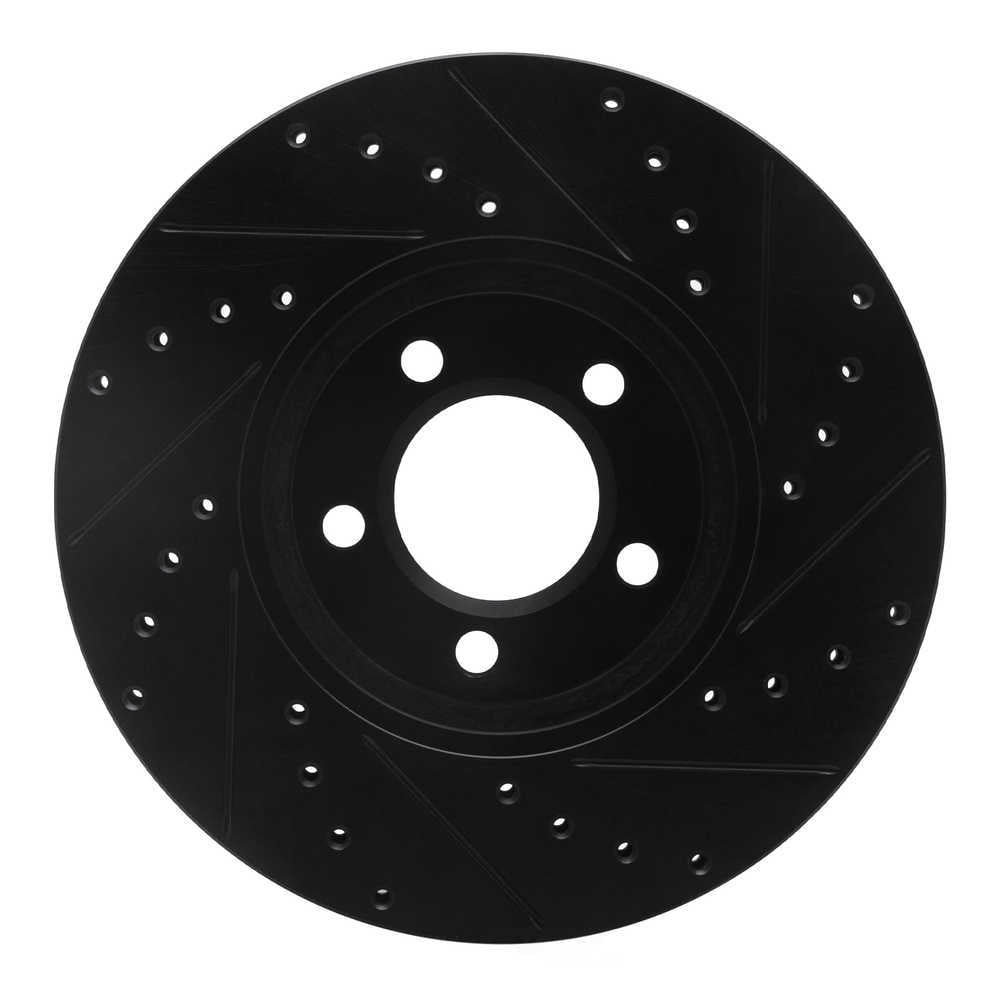 Dynamic Friction Company 633-54044L DFC Brake Rotor - Drilled And Slotted - Black
