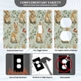 thumbnail image 5 of Switch Panel Switch Decoration 2.76x4.53x0.28 Inches Unused Outlet Cover Switch Plate Wall Plates Living Room Kitchen Bedroom Study Switches Cute Rabbits and Flowers3, 5 of 8