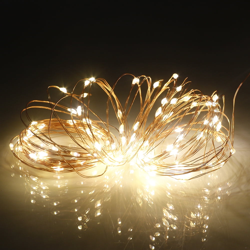 Private Jungle USB Outdoor Light String, Waterproof Copper Wire Light Patio Light String, Warm White
