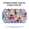 thumbnail image 3 of Bandejas para cubitos de hielo BIDFUL de silicona con 37 rejillas y tapa para congelador, 3 of 6