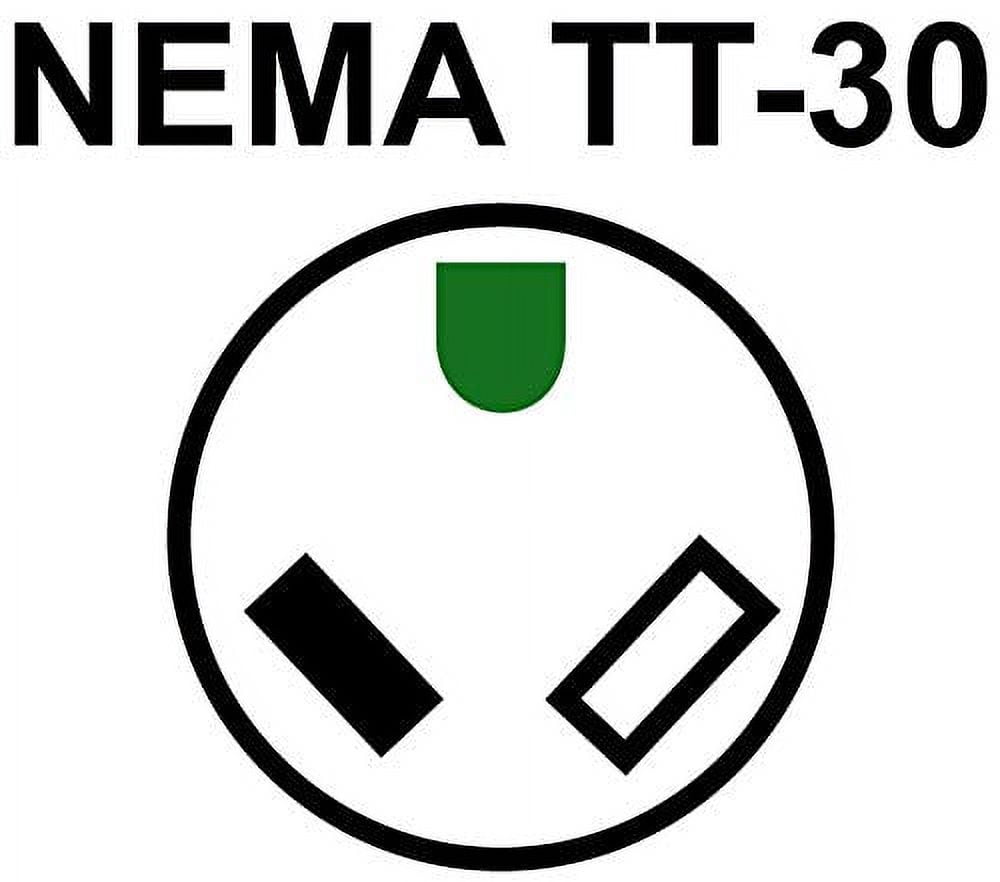 30A/50A Power Inlet Box for Generator, Journeyman-Pro ETL Listed, w/Waterproof Cover,L5-30P,TT-30P,L14-30P,SS-2-50P | 30 or 50 Amp 125/250V | for 3 or 4 Prong Extension Cord (TT-30P - Black)