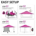 thumbnail image 5 of EAGLE PEAK 13x13 Pop up Outdoor Canopy Tent Instant Folding Shelter with One Privacy Curtain,Light Pink, 5 of 9