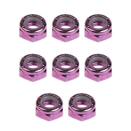 

8 Pieces Precision Truck Hardware for Skateboard & Longborad Mounting Screw Nuts for Longborad Scooters Cruisers Accessories violet