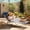 Dark Blue, variant on Black Metal Outdoor Chaise Lounge with 4-Position Adjustable Backrest for Patio, Deck, and Poolside