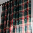 thumbnail image 4 of Nvzi Christmas Tartan Plaid Curtain Panel Farmhouse Cotton Check Rod Pocket(Green, 55"x79"), 4 of 5