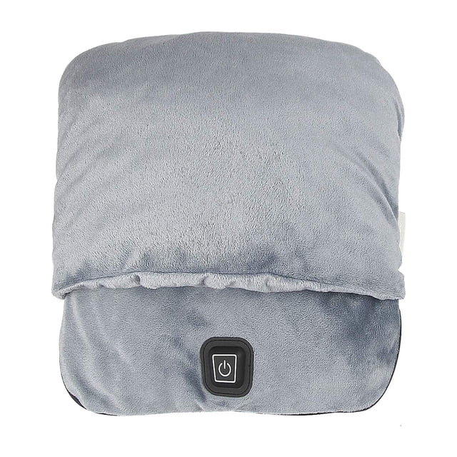Heated Foot Warmer with Massage Vibration Quick Heating Pad Soft Strap Three Settings Non- Indoor Car Unisex