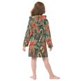 thumbnail image 7 of FORMRS Niños Bathrobe Unisex Hooded Robe Soft Plush Pajamas Sleepwear, Size 2-3T, Christmas Holly Bows, 7 of 7