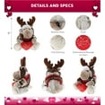thumbnail image 2 of DolliBu I LOVE YOU Sitting Beige Moose Plush with Clothes – Cute Stuffed Animal with Heart Message for Valentines, Anniversary, Romantic Date, Boyfriend, Girlfriend Gift – 9 Inches, 2 of 6