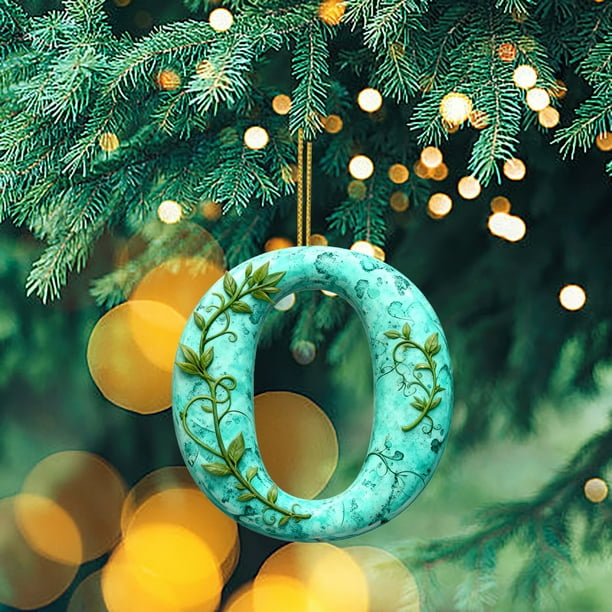 Adornos navideños con trampa de luz acrílica, serie Alfabeto 26, mochila acrílica 2D, colgante para coche, adorno decorativo, decoración de jardín, decoración navideña y de Halloween.