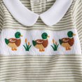 thumbnail image 5 of Newborn Baby Boy Fall Winter Clothes Rugby Embroidery Long Sleeve Collared Romper Jumpsuit 0 3 6 Months Cute Infant One Piece Outfit Kaprioy Baby Boy Clothes, 5 of 6